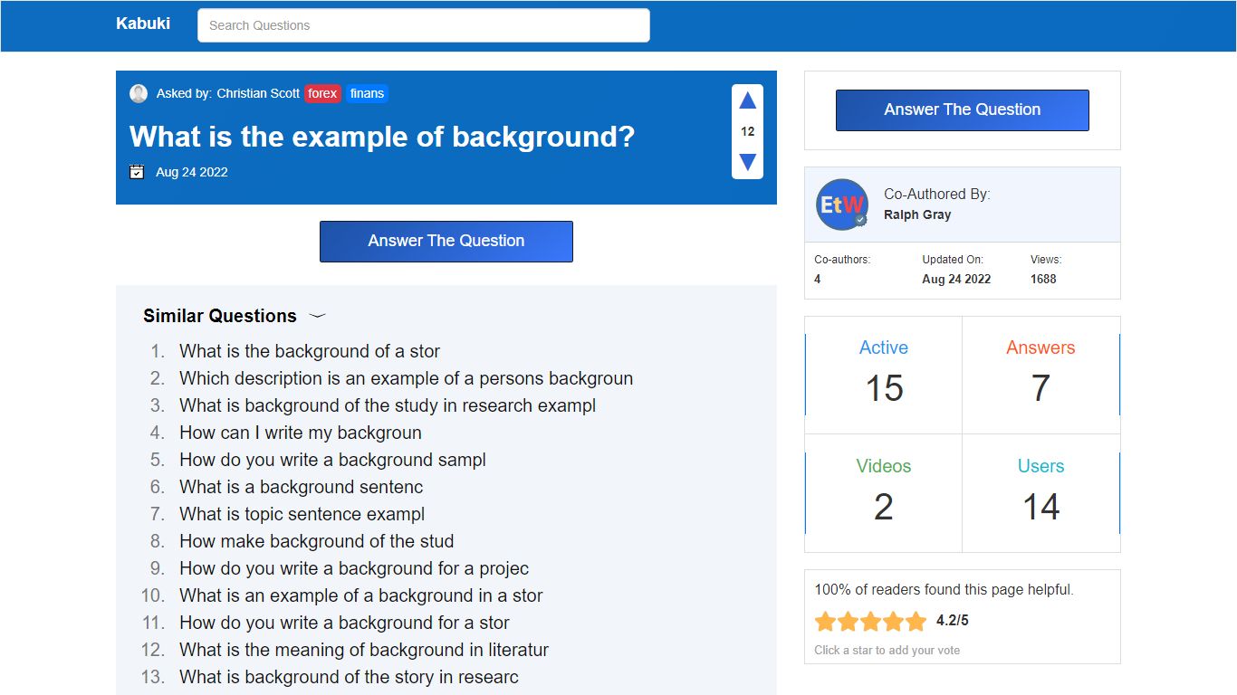 What is the example of background? - Kabuki